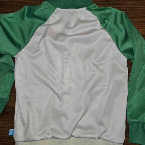 Little Bird by Jools Oliver Green Rainbow Retro Track Jacket / Coat - Size 5-6 - Picture 7 of 8